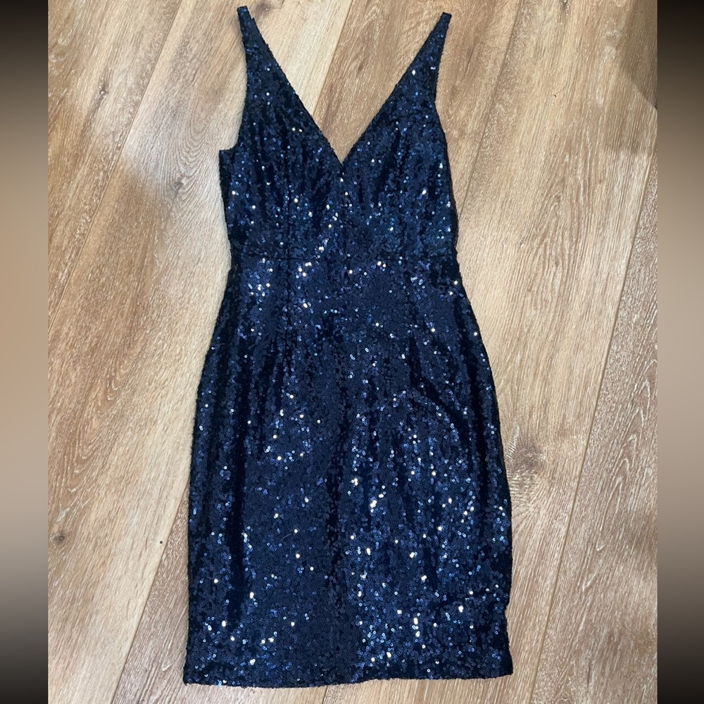 Lulus Blue Sequin Dress